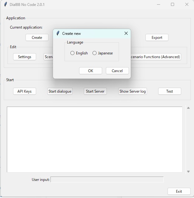 Create a new application